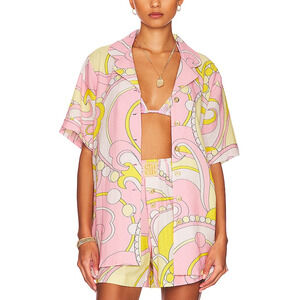 Cin Cin 'Troppo' Pink Cotton Top Size S